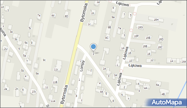 Orzech, Wieczorków, 1, mapa Orzech