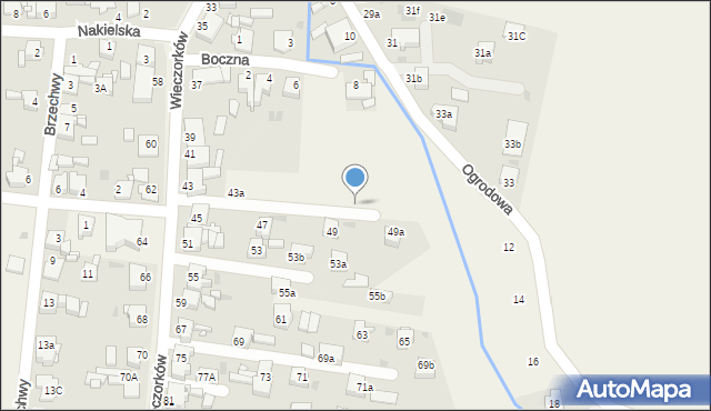 Orzech, Wieczorków, 43c, mapa Orzech