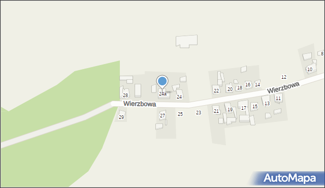Orzechowo, Wierzbowa, 24a, mapa Orzechowo