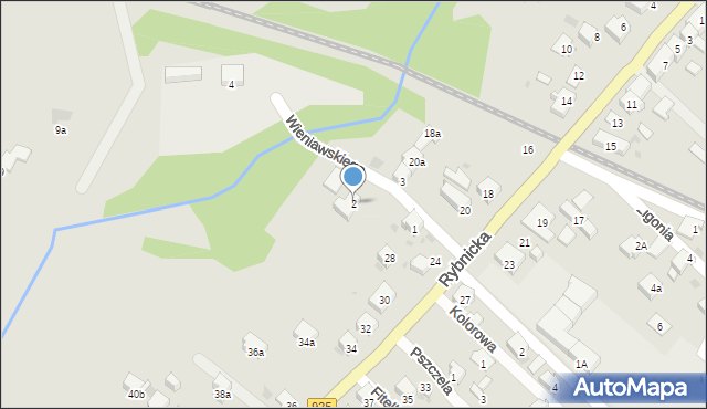 Orzesze, Wieniawskiego, 2, mapa Orzesze