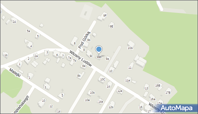 Orzesze, Wiosny Ludów, 9ab, mapa Orzesze