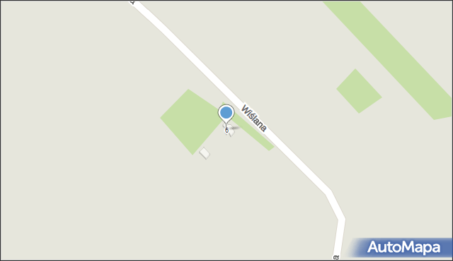 Osiek, Wiślana, 6, mapa Osiek
