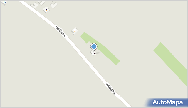 Osiek, Wiślana, 7a, mapa Osiek