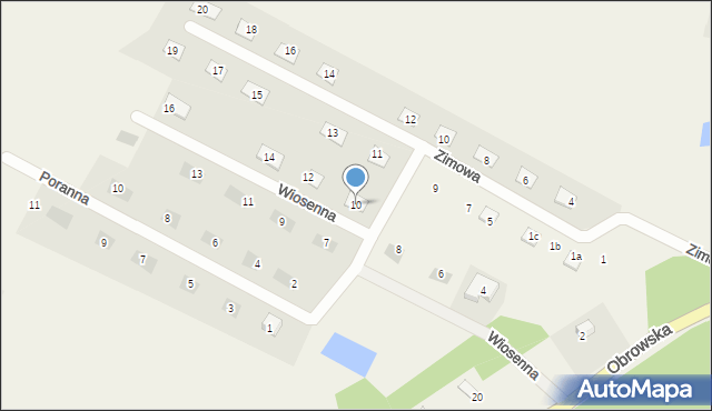 Osiek nad Wisłą, Wiosenna, 10, mapa Osiek nad Wisłą