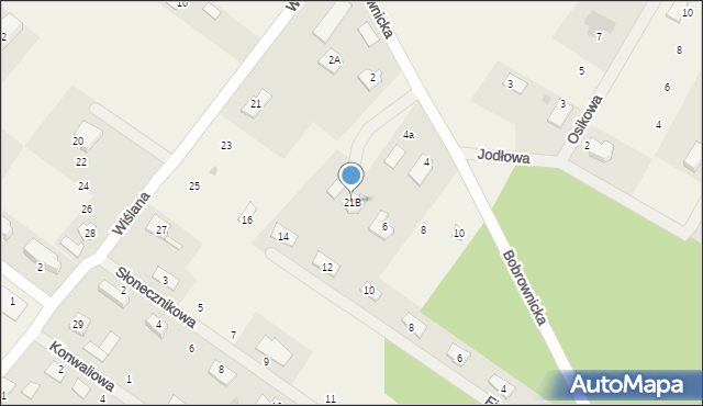 Osiek nad Wisłą, Wiślana, 21B, mapa Osiek nad Wisłą