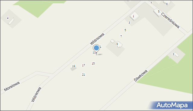 Osiek nad Wisłą, Wiśniowa, 13, mapa Osiek nad Wisłą