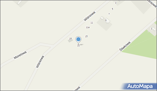 Osiek nad Wisłą, Wiśniowa, 21, mapa Osiek nad Wisłą