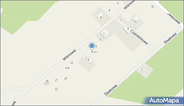 Osiek nad Wisłą, Wiśniowa, 7, mapa Osiek nad Wisłą