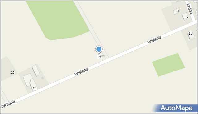 Ostaszewo, Wiślana, 22a, mapa Ostaszewo