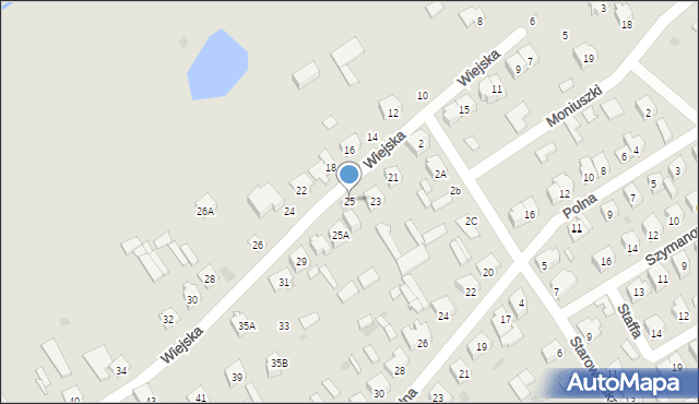 Ostrołęka, Wiejska, 25, mapa Ostrołęka