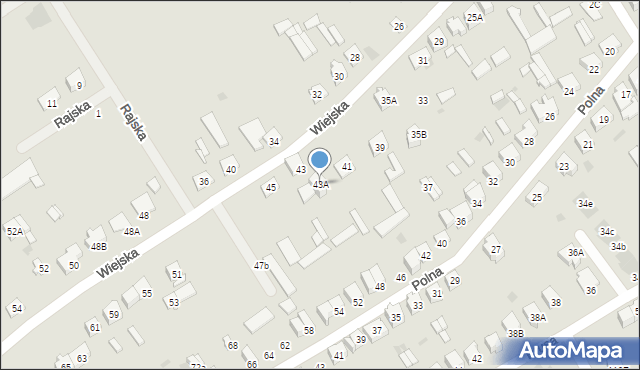 Ostrołęka, Wiejska, 43A, mapa Ostrołęka