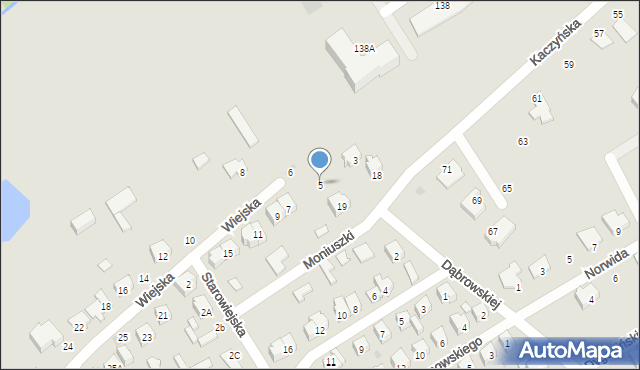 Ostrołęka, Wiejska, 5, mapa Ostrołęka