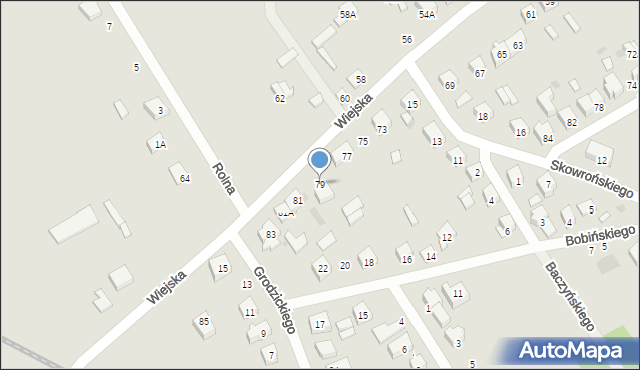 Ostrołęka, Wiejska, 79, mapa Ostrołęka
