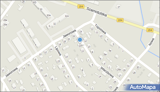 Ostroróg, Wierzbowa, 13, mapa Ostroróg