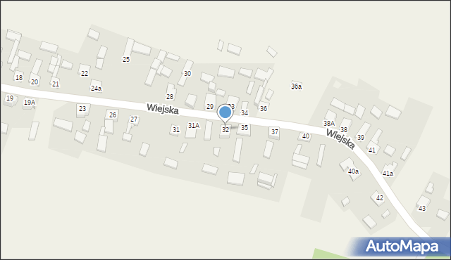 Ostrów, Wiejska, 32, mapa Ostrów