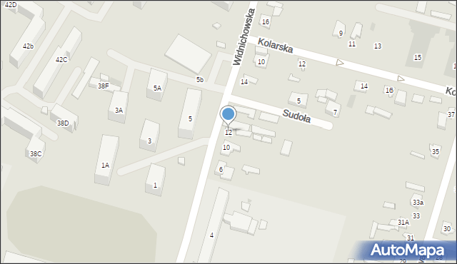 Ostrów Mazowiecka, Widnichowska, 12, mapa Ostrów Mazowiecka