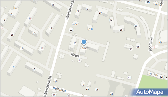 Ostrów Mazowiecka, Widnichowska, 20a, mapa Ostrów Mazowiecka