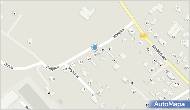 Ostrów Mazowiecka, Wiejska, 28, mapa Ostrów Mazowiecka