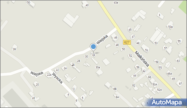 Ostrów Mazowiecka, Wiejska, 34, mapa Ostrów Mazowiecka