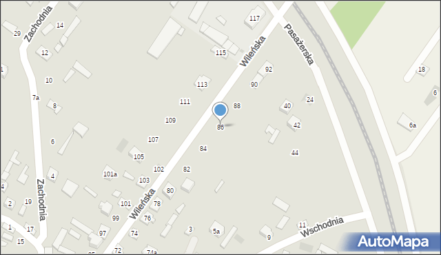Ostrów Mazowiecka, Wileńska, 86, mapa Ostrów Mazowiecka