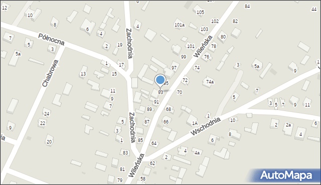 Ostrów Mazowiecka, Wileńska, 93, mapa Ostrów Mazowiecka
