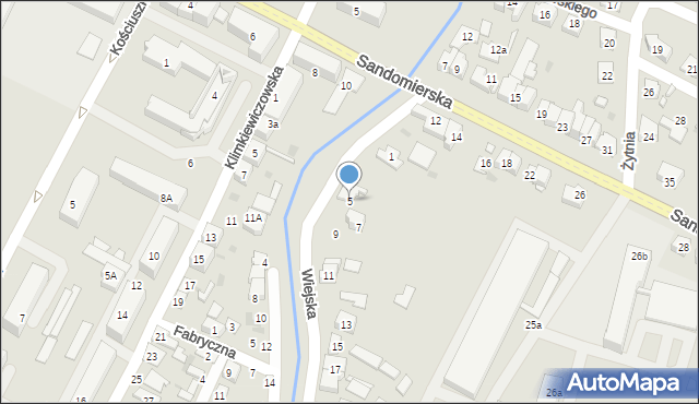 Ostrowiec Świętokrzyski, Wiejska, 5, mapa Ostrowiec Świętokrzyski