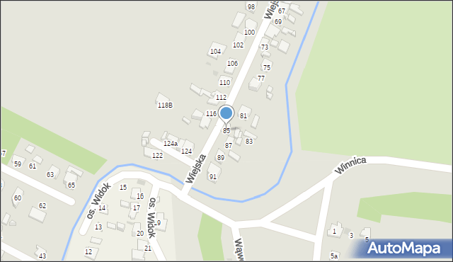 Ostrowiec Świętokrzyski, Wiejska, 85, mapa Ostrowiec Świętokrzyski