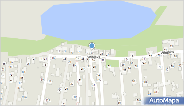 Oświęcim, Wiejska, 11, mapa Oświęcimia