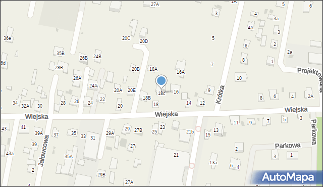 Otrębusy, Wiejska, 18c, mapa Otrębusy