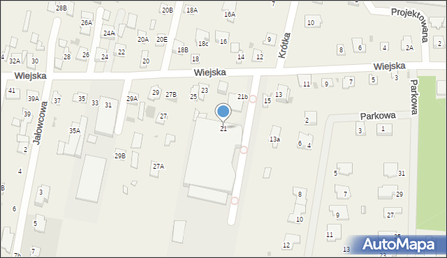Otrębusy, Wiejska, 21, mapa Otrębusy