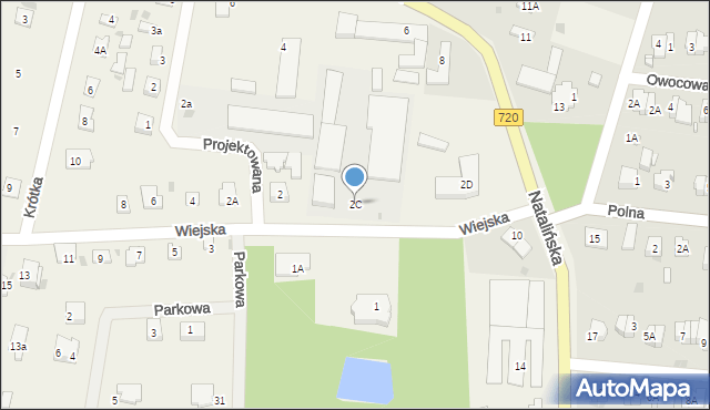 Otrębusy, Wiejska, 2C, mapa Otrębusy