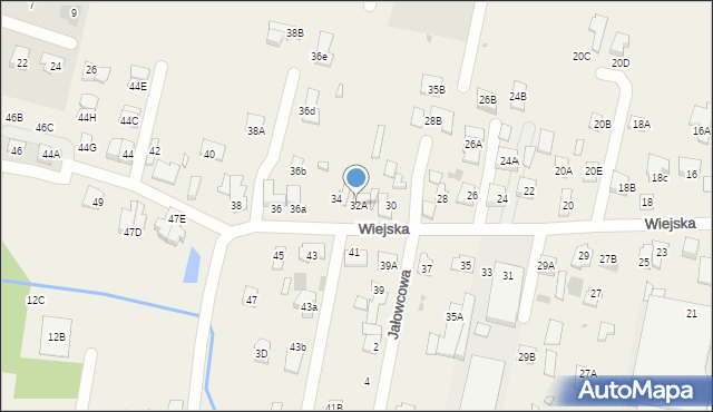 Otrębusy, Wiejska, 32A, mapa Otrębusy