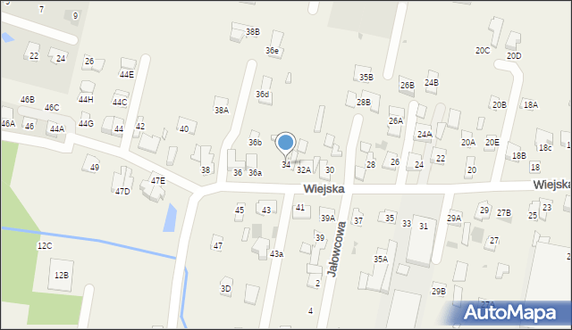 Otrębusy, Wiejska, 34, mapa Otrębusy