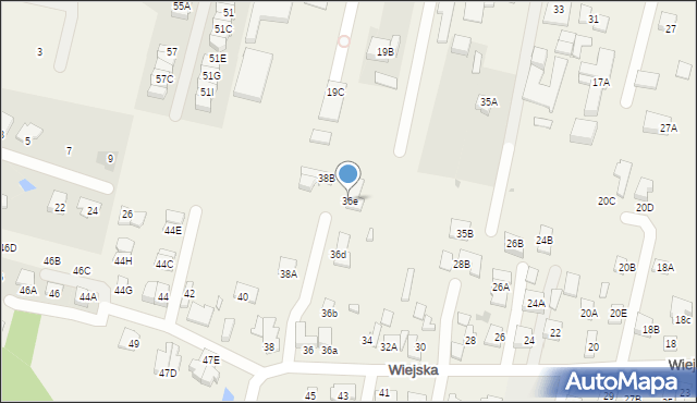 Otrębusy, Wiejska, 36e, mapa Otrębusy