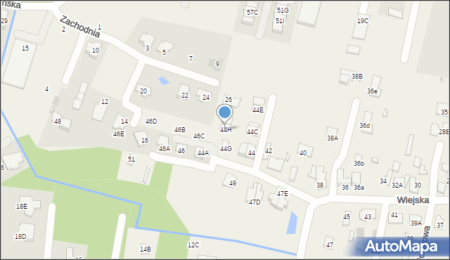 Otrębusy, Wiejska, 44H, mapa Otrębusy