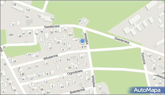 Otwock, Wiejska, 6, mapa Otwock
