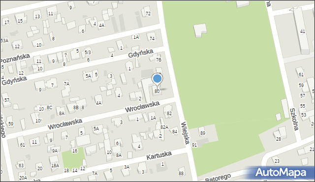 Otwock, Wiejska, 80, mapa Otwock