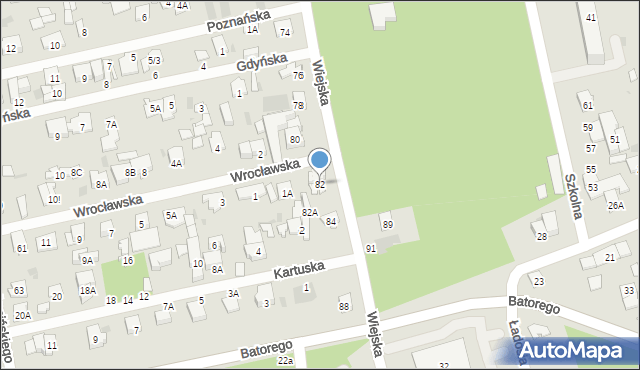 Otwock, Wiejska, 82, mapa Otwock