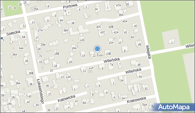 Otwock, Wileńska, 12a, mapa Otwock