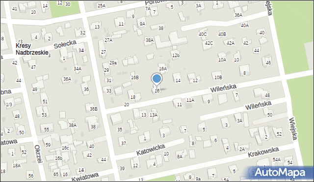 Otwock, Wileńska, 16, mapa Otwock