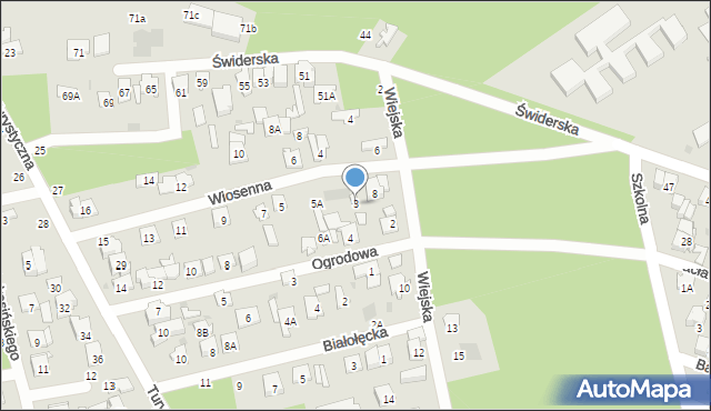 Otwock, Wiosenna, 3, mapa Otwock