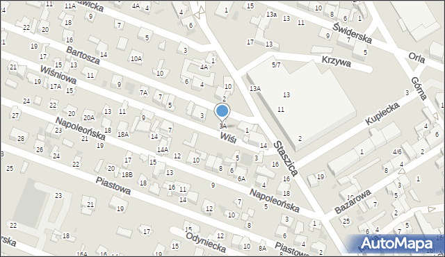 Otwock, Wiśniowa, 1, mapa Otwock