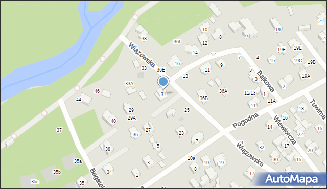 Otwock, Wiązowska, 31, mapa Otwock