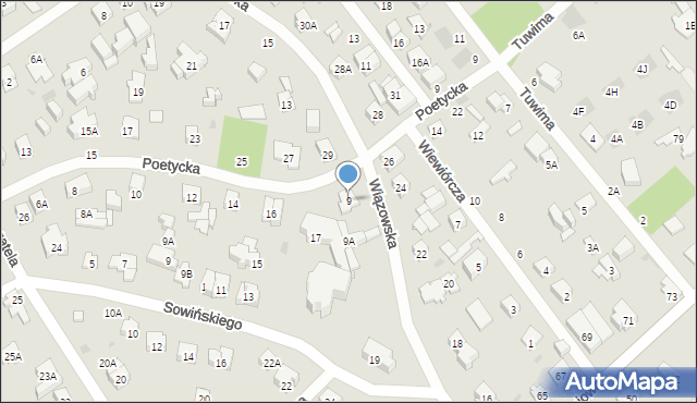 Otwock, Wiązowska, 9, mapa Otwock