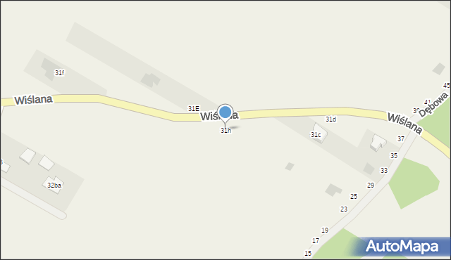 Otwock Wielki, Wiślana, 31h, mapa Otwock Wielki