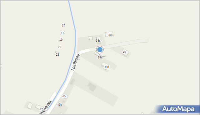 Otwock Wielki, Wiślana, 38A, mapa Otwock Wielki