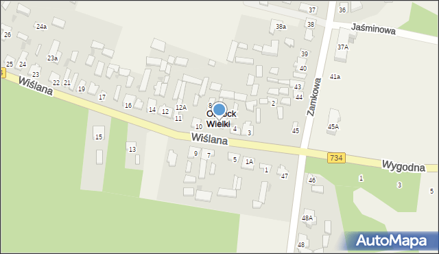 Otwock Wielki, Wiślana, 6A, mapa Otwock Wielki