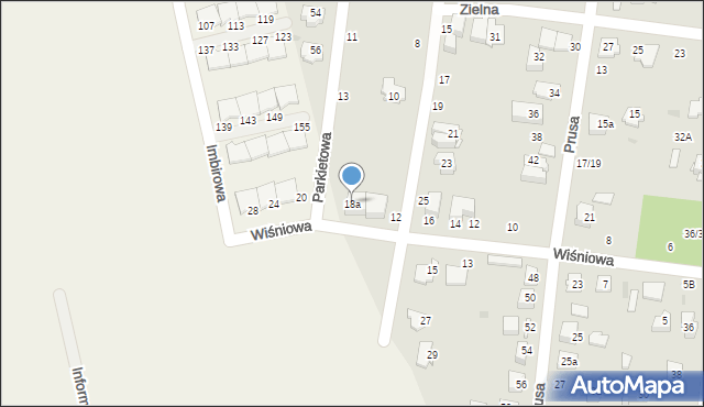 Ożarów Mazowiecki, Wiśniowa, 18a, mapa Ożarów Mazowiecki