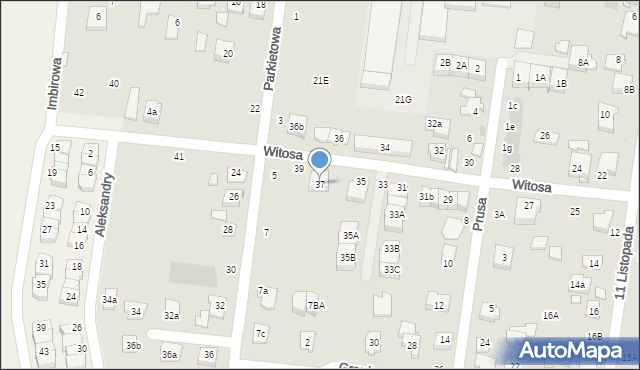 Ożarów Mazowiecki, Witosa Wincentego, 37, mapa Ożarów Mazowiecki