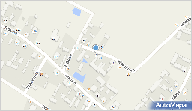 Ożegów, Wierzbowa, 2, mapa Ożegów